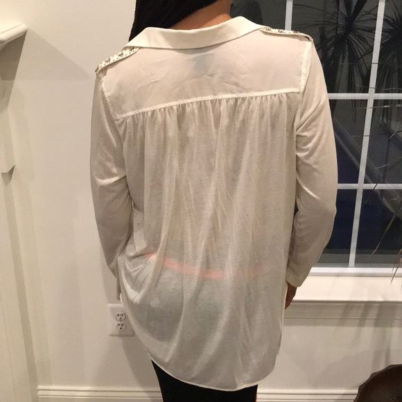 Cream button up - Picture 3 of 4